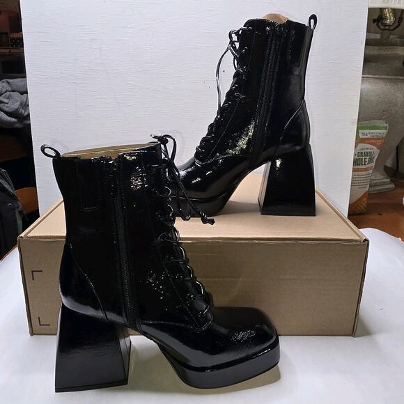 Karter Faux Leather Boots Size 6 -Black- **Rep Box** - Picture 2 of 8